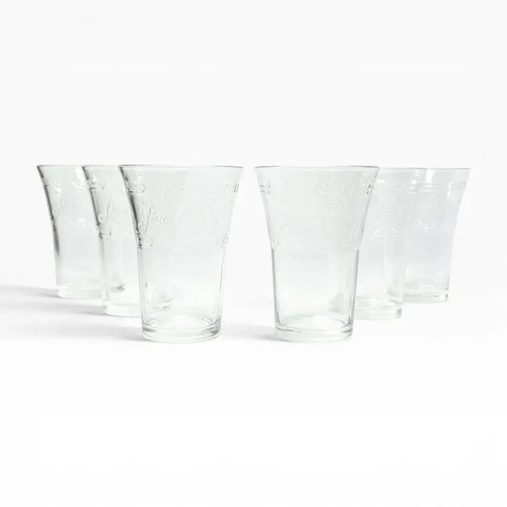 1970s Vintage “Pepsi-Cola” Set of 6 Tumbler Soda Drinking Glasses 4 7/8” 12oz